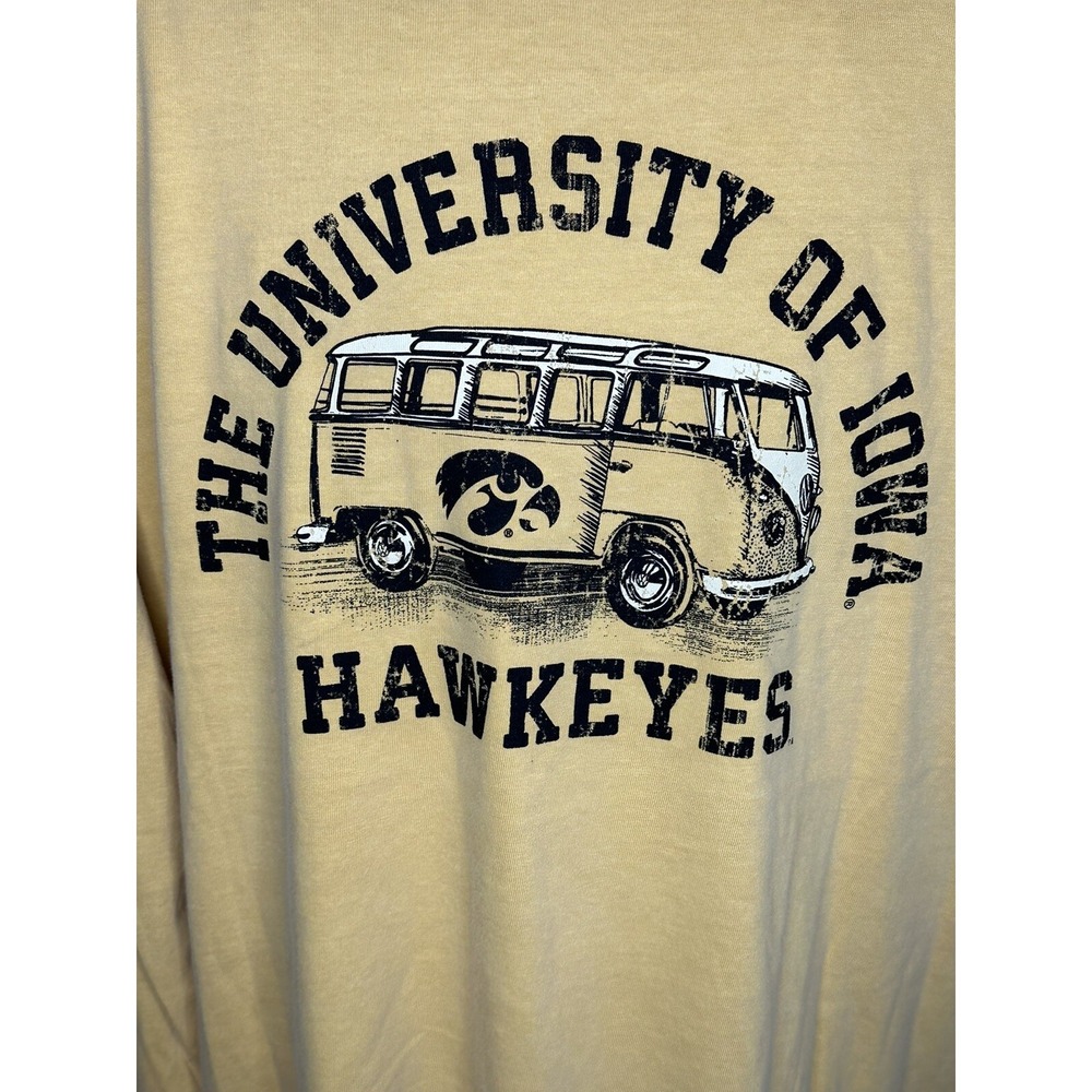 Iowa Hawkeyes Men's L/S Yellow Shirt Brand Blue 84 Caitlin Clark, Sz L - Picture 2 of 7
